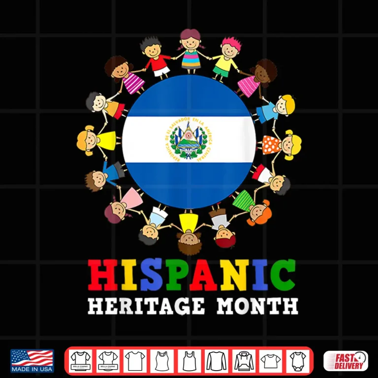 Design Salvadoran Flag Hispanic Heritage El Salvador Boy Girl Kids Shirt