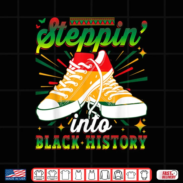 Design Stepping into Black History Month Pride African American Shirt
