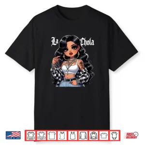 Chola Chibi Girl Hispanic Heritage Month Brown Pride Chicana Shirt