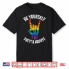 Funny Skeleton Hand Lgbtq Pride Rock Gift Women Girls Shirt