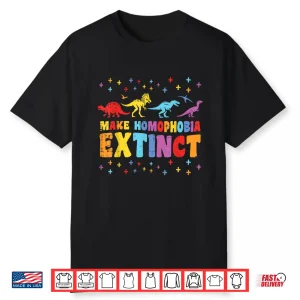 Gay Pride Month Dinosaurs Extinct Lgbtq Ally Rainbow Kids Shirt