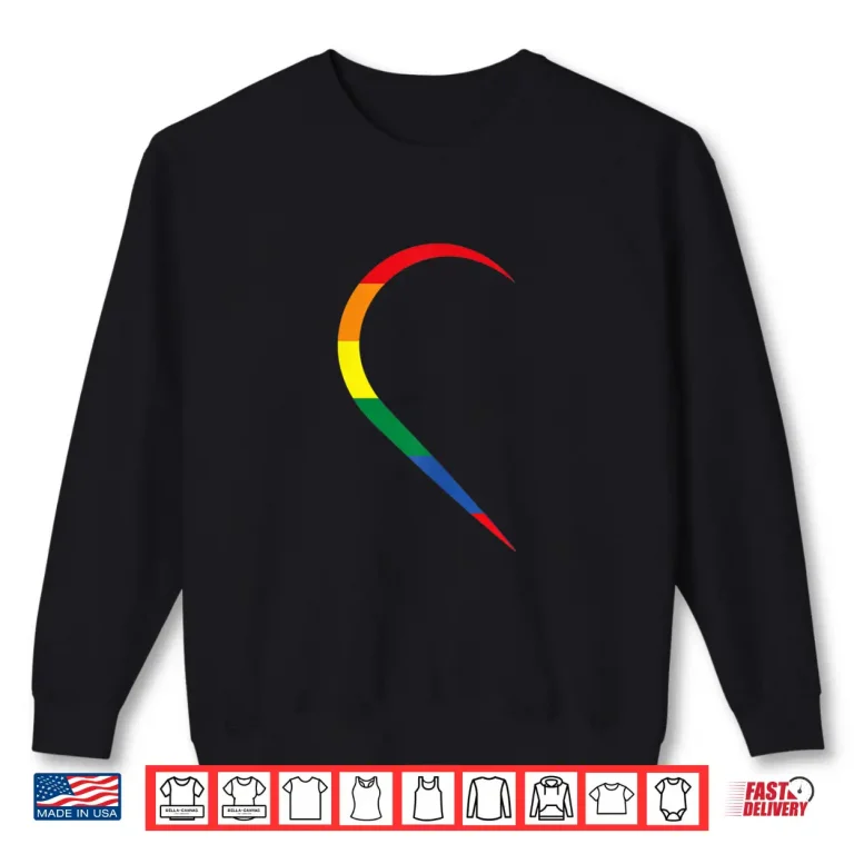 Sweatshirt LGBT Half Heart Love Couple Gay Pride Month Shirt