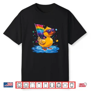 Lgbt Rubber Duck Rainbow Lgbt Parade Gay Pride Month Lgbtq Shirt