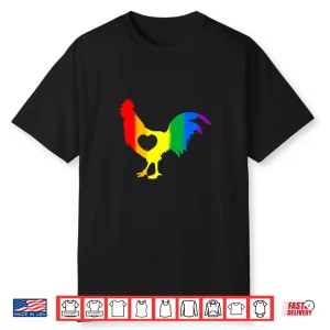 Lgbtq Rainbow Cock Gay Pride Month Ally Support Men Women Shirt