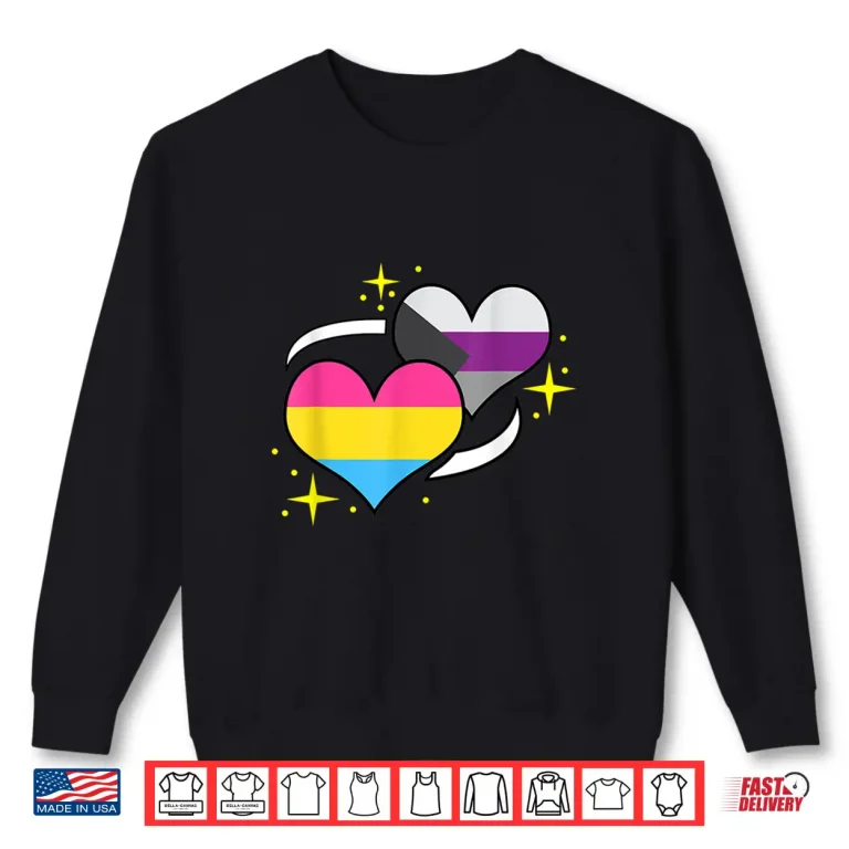 Sweatshirt Pan Demisexual Flag Heart Panromantic Demisexual Shirt
