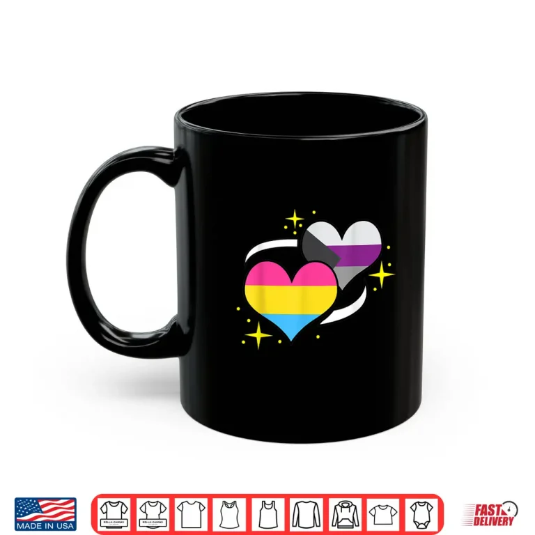 Mug Pan Demisexual Flag Heart Panromantic Demisexual Shirt
