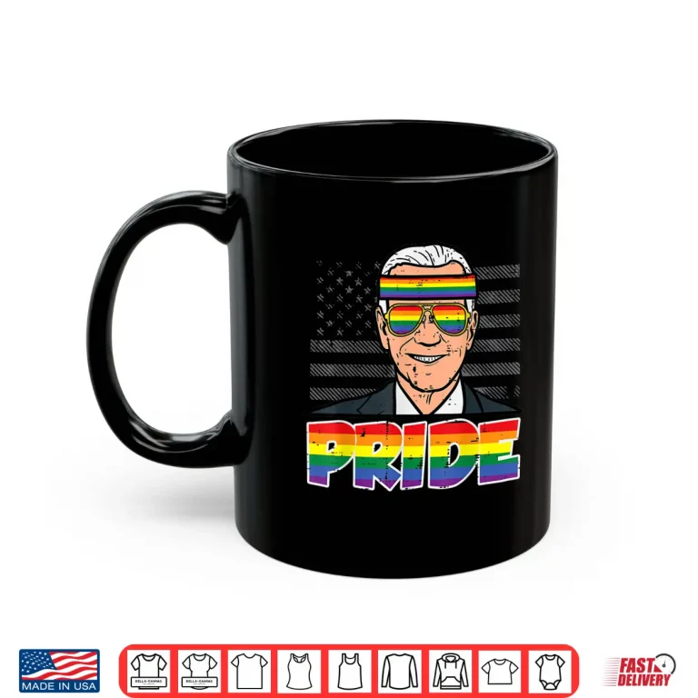 Mug Pride Joe Biden Rainbow Flag Funny LGBT Month Gay Ally Shirt