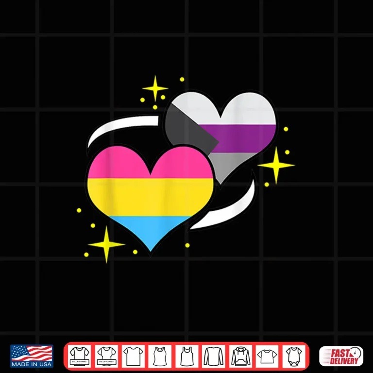 Design Pan Demisexual Flag Heart Panromantic Demisexual Shirt