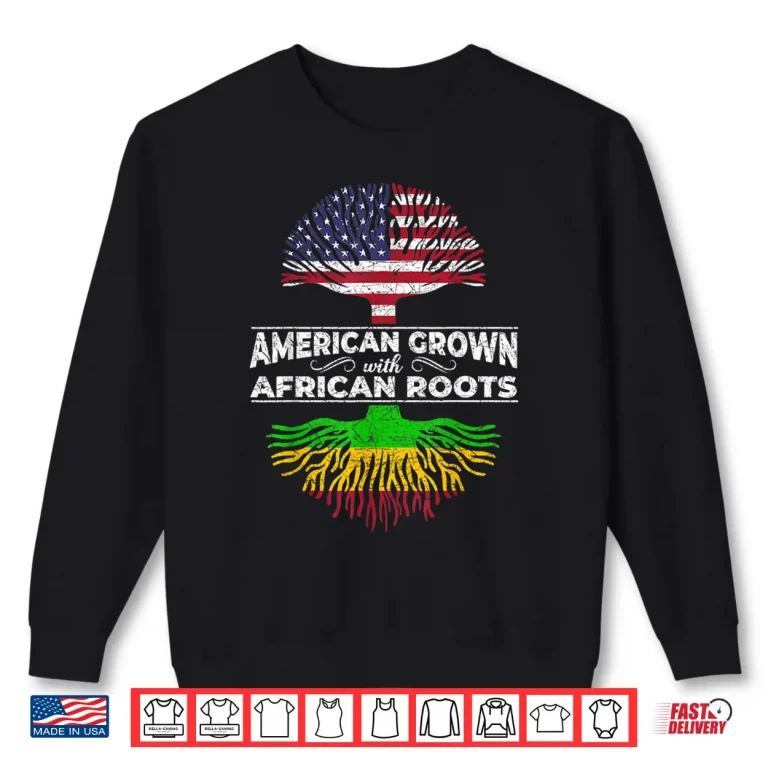 Sweatshirt US Flag Pride African American Heritage Black History Month Shirt