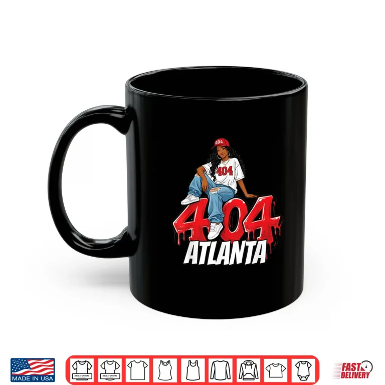 Mug 404 Atlanta Georgia Graffiti Black Woman Red Hat Shirt