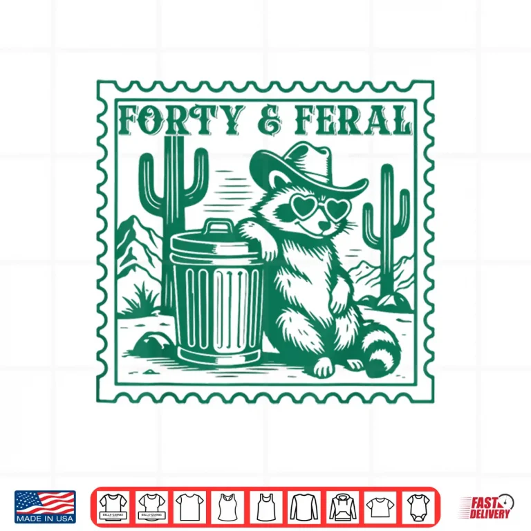 Design Forty Feral 1986 Raccoon 40th Birthday Fortieth Shirt