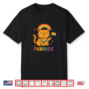 Purride Cat Pride Month Lgbtq Funny Pride Ally Shirt