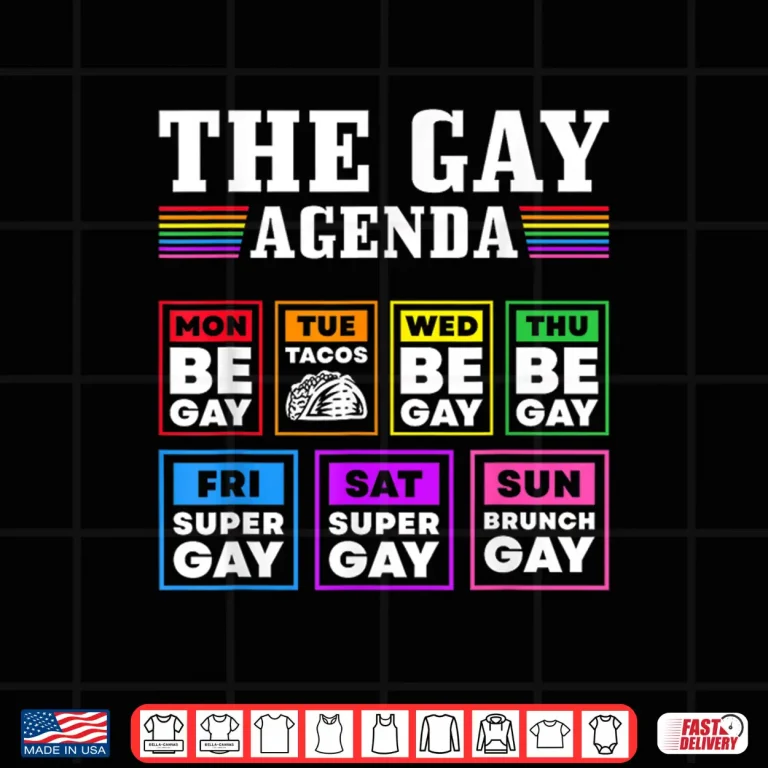 Design Pride Month The Gay Agenda LGBTQ Shirt