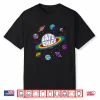 Retro Rainbow Planets Safe Space Cosmic Lgbtq Pride Month Shirt