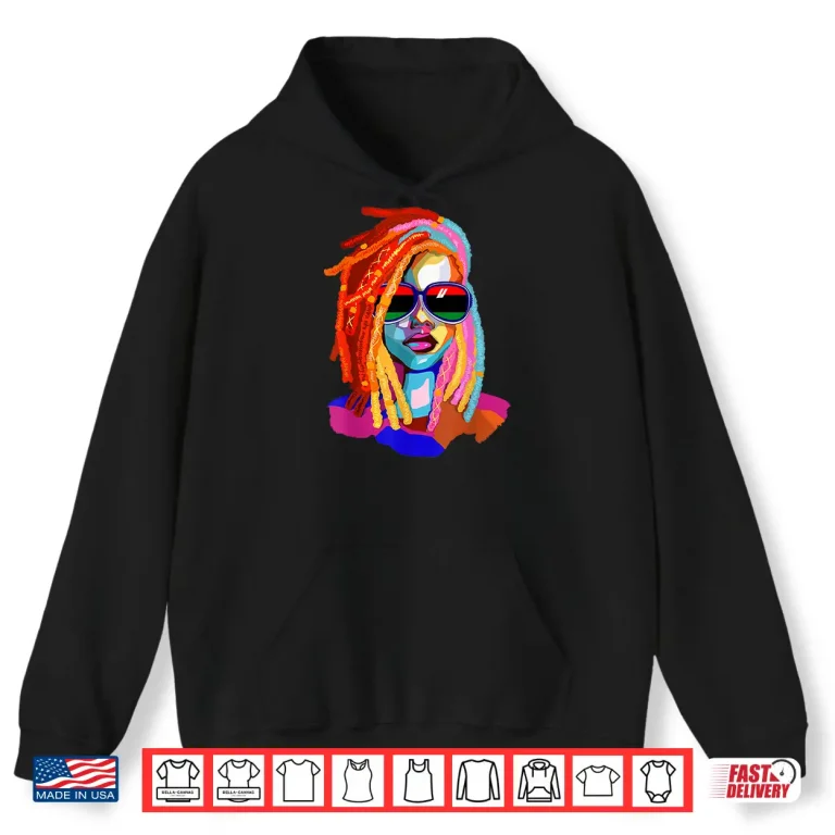 Hoodie Afro Woman Black Queen Art Black History Juneteenth Shirt 1