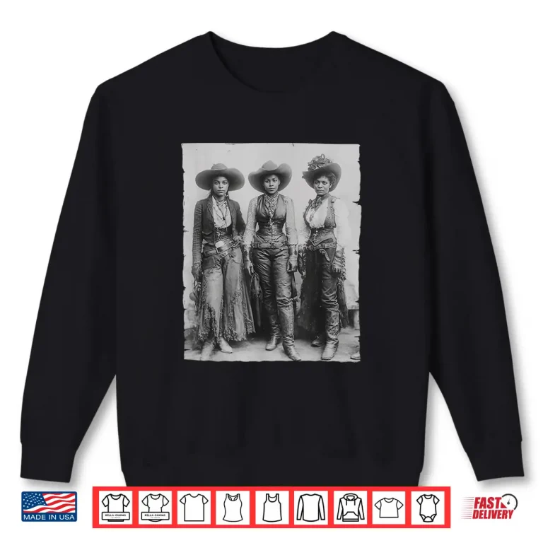 Sweatshirt Black African American Cowgirl Western Country Texas Rodeo Shirt 1