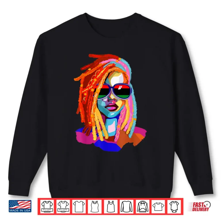 Sweatshirt Afro Woman Black Queen Art Black History Juneteenth Shirt 1