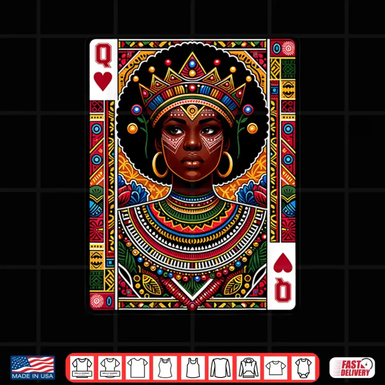 Design African Queen Card Melanin Black Pride BLM Juneteenth Shirt 1