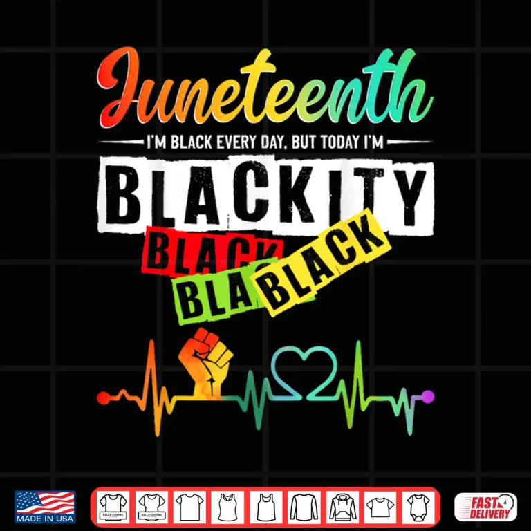 Design Juneteenth Blackity Heartbeat Black History African America Shirt 1