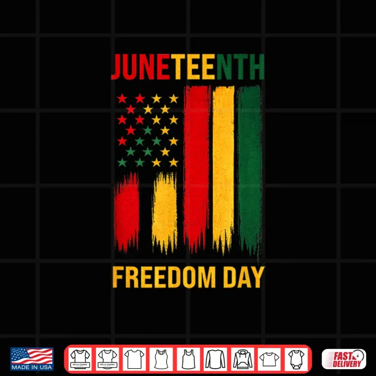 Design Juneteenth Freedom Day 1865 African American Pride Flag Shirt 1