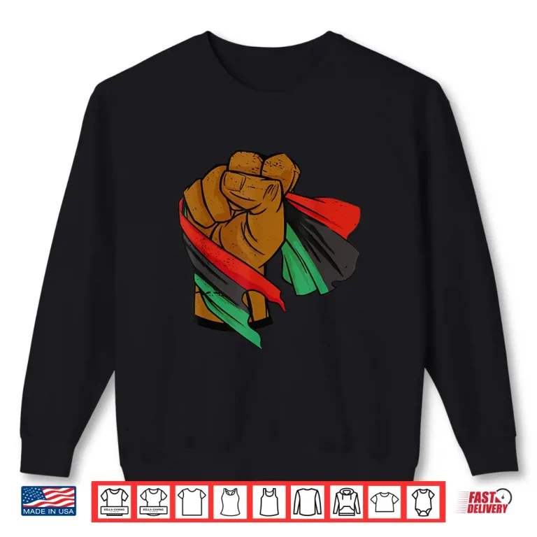 Sweatshirt Black Liberation Flag Juneteenth Pan African UNIA Flag Shirt