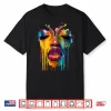 Cool African Woman Afro Color Painted Face Juneteenth Shirt