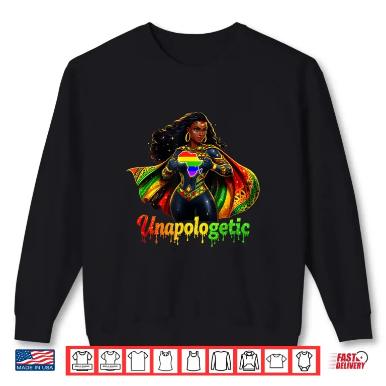 Sweatshirt Melanin Queen Girls Black Woman Pride Strong Shirt