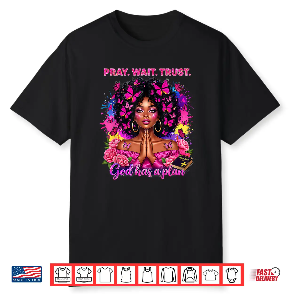 Christian Afro Faith God African American Black Women Shirt Christian Afro Faith God African American Black Women Shirt