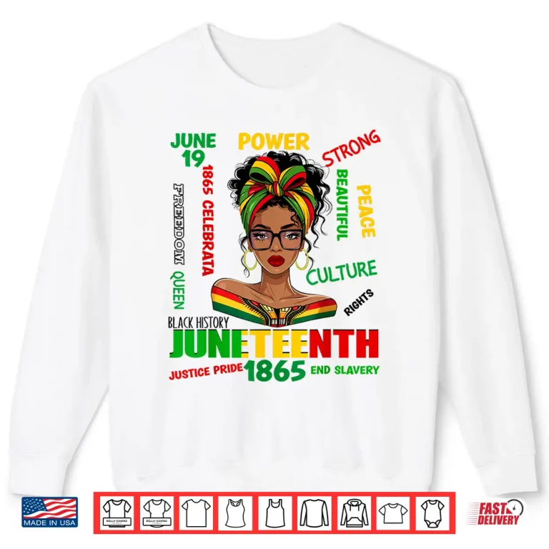 Sweatshirt Juneteenth women girls funny 1865 African American black Shirt