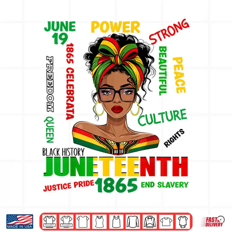 Design Juneteenth women girls funny 1865 African American black Shirt