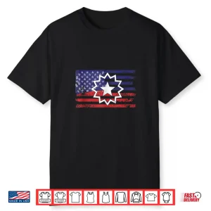 Distressed American Flag Of Juneteenth Red White Blue Symbol Shirt