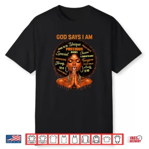 Faith God African American Black Women Christian Afro Shirt