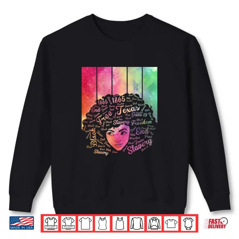 Sweatshirt Juneteenth Black History Afro Woman Colorful Design Shirt