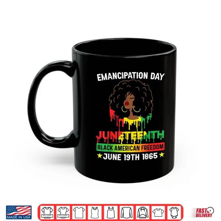 Mug Juneteenth shirt women African Black American Feedom 1865 Shirt