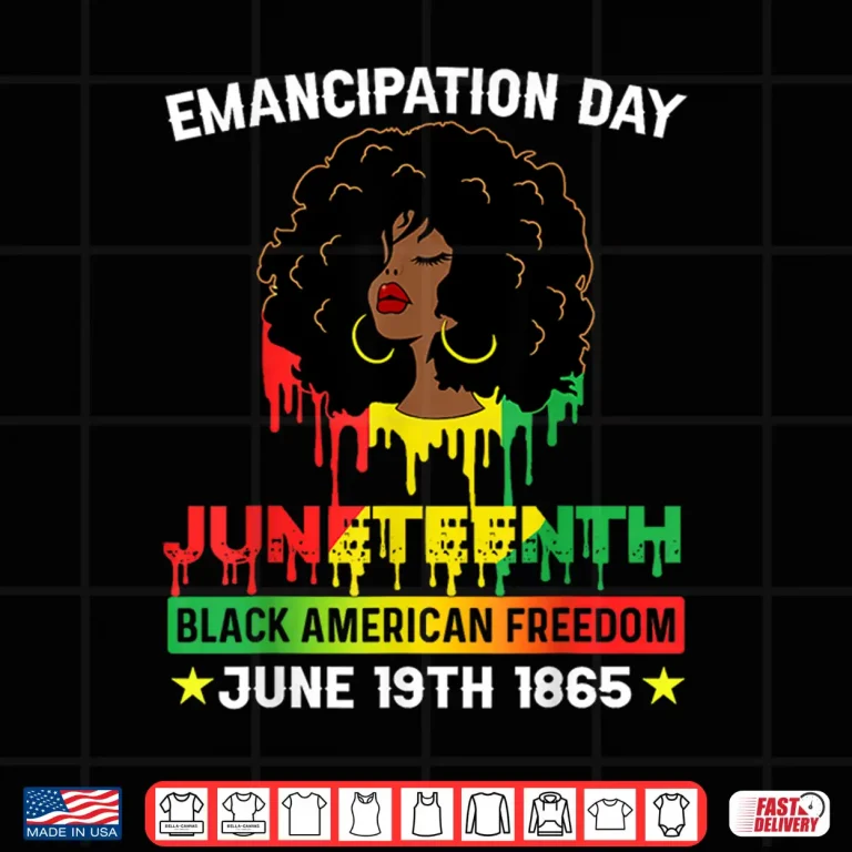 Design Juneteenth shirt women African Black American Feedom 1865 Shirt