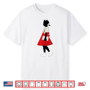 Black Girl In Red Dress Art Juneteenth African American Shirt