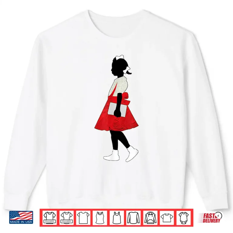 Sweatshirt Black Girl In Red Dress Art Juneteenth African American Shirt