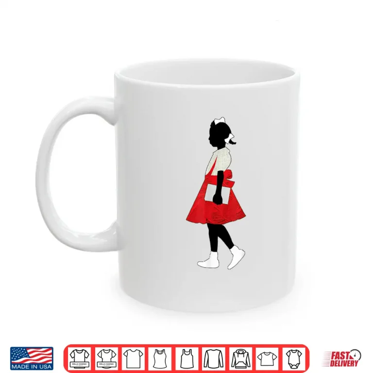 Mug Black Girl In Red Dress Art Juneteenth African American Shirt