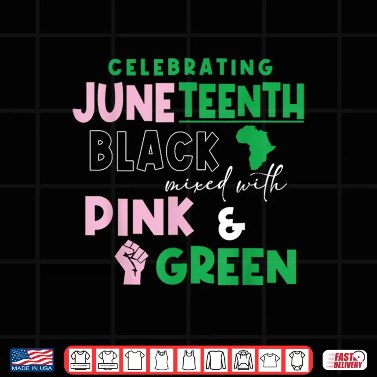 Design Celebrating Juneteenth Black mixed with History Pink Shirt