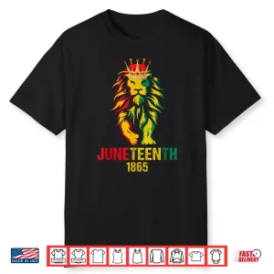 Juneteenth African American Black Lion 1865 King Mens Women Shirt
