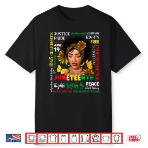 Juneteenth Shirts Celebrating Black Freedom 1865 Black Women Shirt
