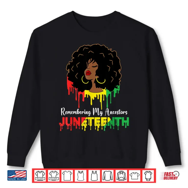 Sweatshirt Juneteenth shirt women African American black Women 1865 Shirt