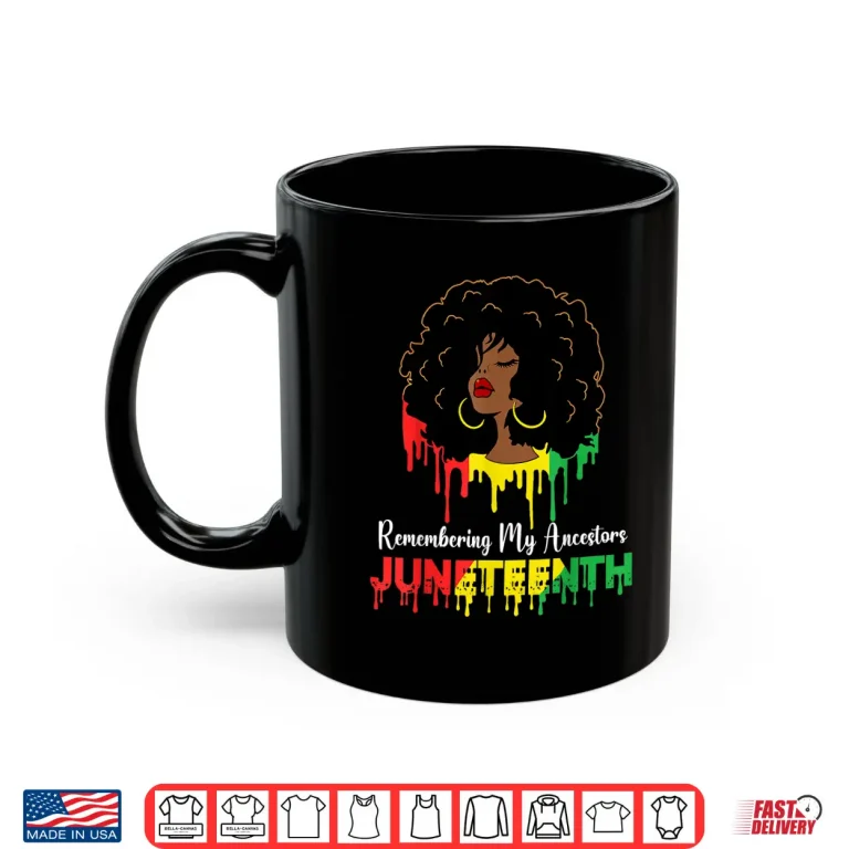 Mug Juneteenth shirt women African American black Women 1865 Shirt