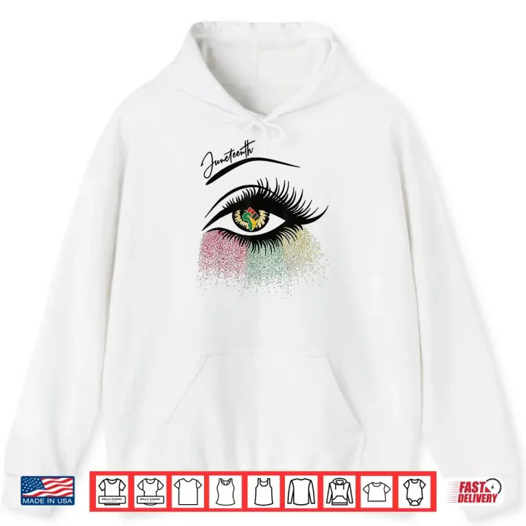Hoodie Bright Eyes Juneteenth African America Womens Girls Shirt