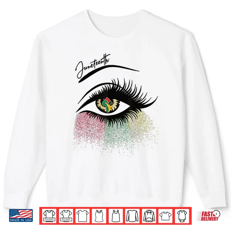 Sweatshirt Bright Eyes Juneteenth African America Womens Girls Shirt