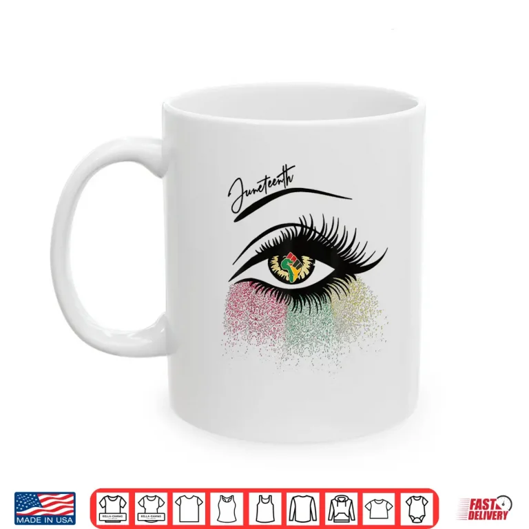Mug Bright Eyes Juneteenth African America Womens Girls Shirt