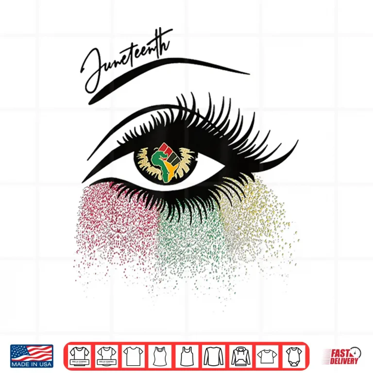 Design Bright Eyes Juneteenth African America Womens Girls Shirt