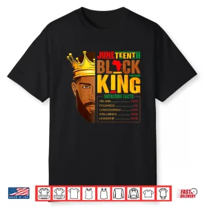 Juneteenth Black King Nutritional Facts Shirt