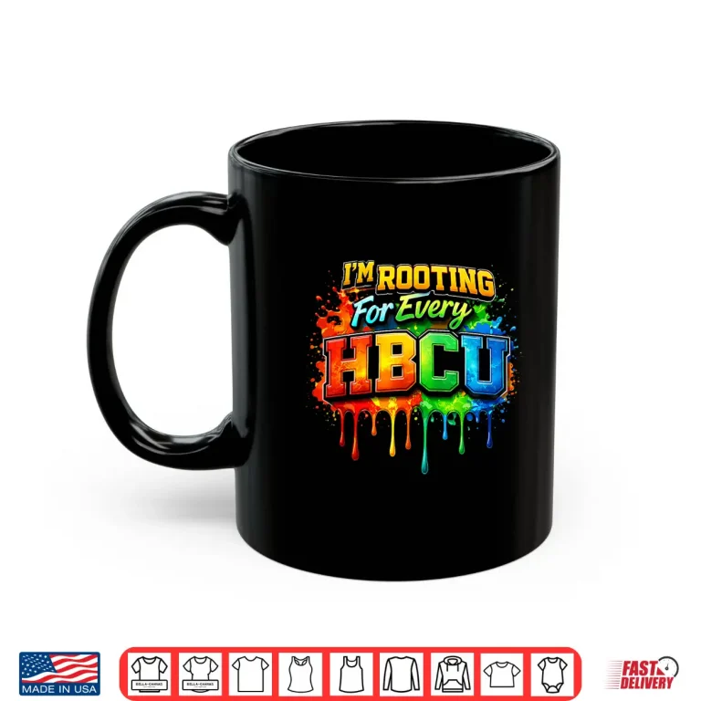 Mug Rooting for Every HBCU Black History Costume Afrocentric Shirt