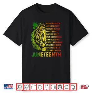 Tiger Juneteenth 1865 Black Freedom African June 19Th Mens Shirt
